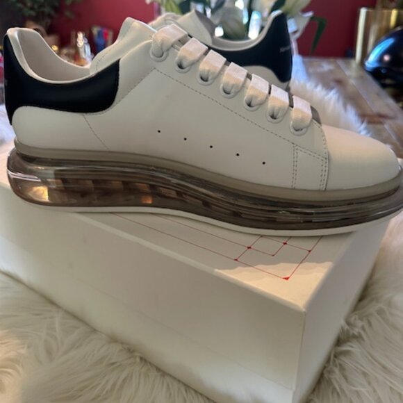 Alexander McQueen Oversized Sneakers – White with Clear Sole (Men’s 43.5 / US 10 - Picture 5 of 14